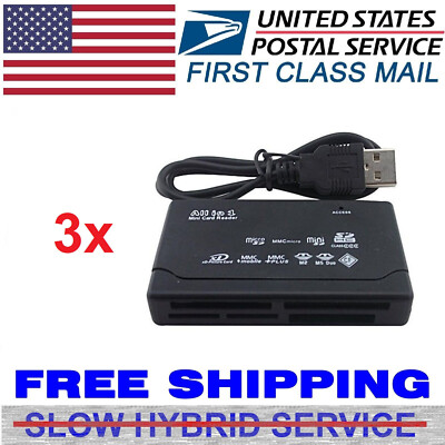 All in One 1 Memory Card Reader USB Adapter SD SDHC Mini Micro M2 MMC XD CF MS