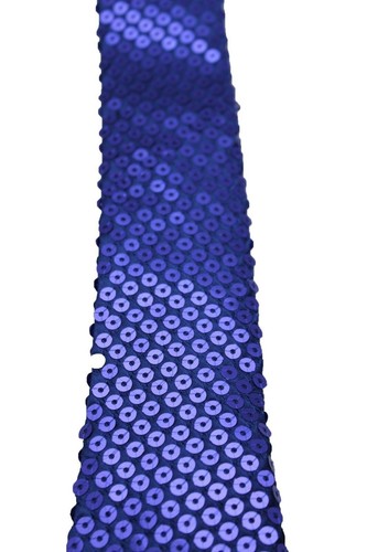 New Men Women Fashion Blue Neck Tie Silk Fabric Wedding Tuxedo Costume Sequins - Picture 5 of 12