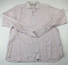 Burberry London Shirt Men's White Check 17/43 French Cuffs Made In UK