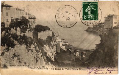 CPA AK MONACO - MONTE-CARLO - Über dem Tal Sainte Devote (476937)