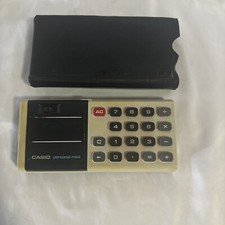 VINTAGE Casio Personal Mini Pocket Calculator CM-605 w/ Case- Japan
