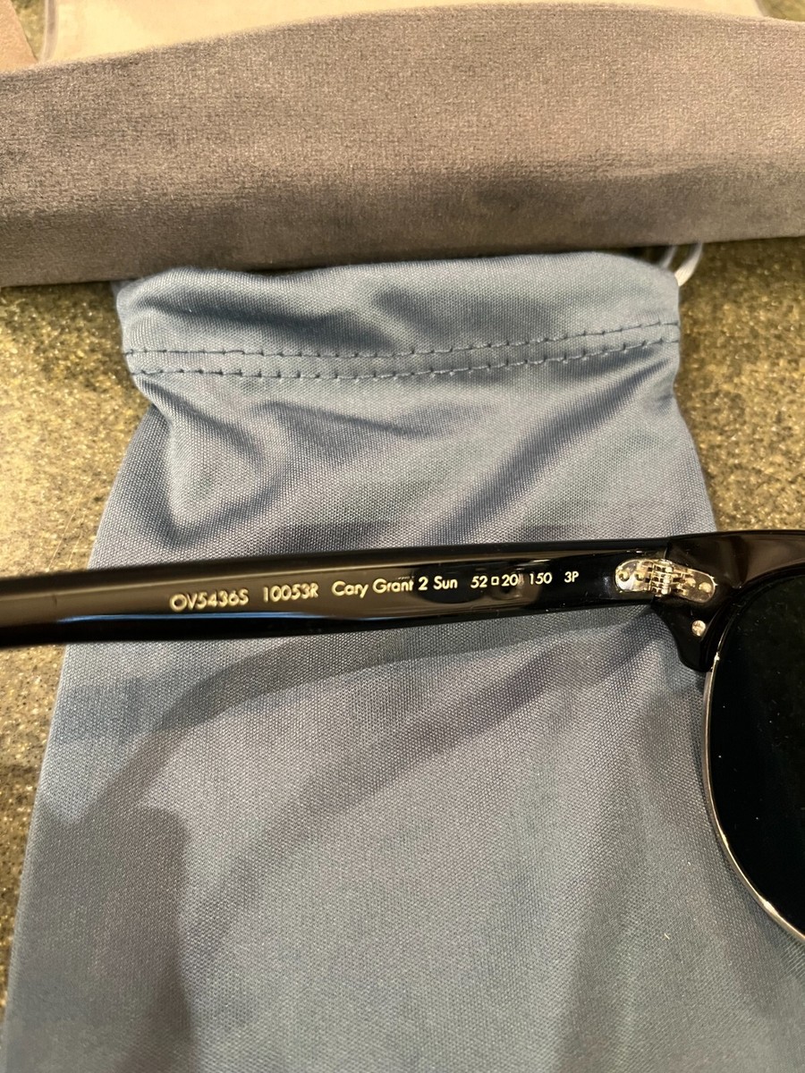 OLIVER PEOPLES CARY GRANT 2 Sun 52mm MSRP$651 Black/D B POLAR