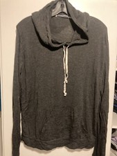 Brandy Melville Light Sweatshirt OS Long Sleeves Light Fabric Gray Color