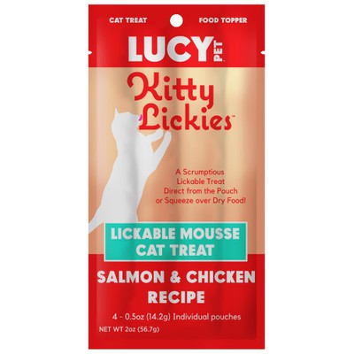 Lucy Pet Products Kitty Lickies Mousse Cat Treat Salmon