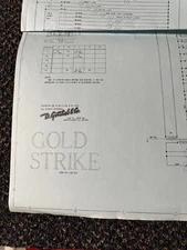 1975 GOTTLIEB GOLD STRIKE PINBALL FACTORY ORIGINAL SCHEMATIC USED