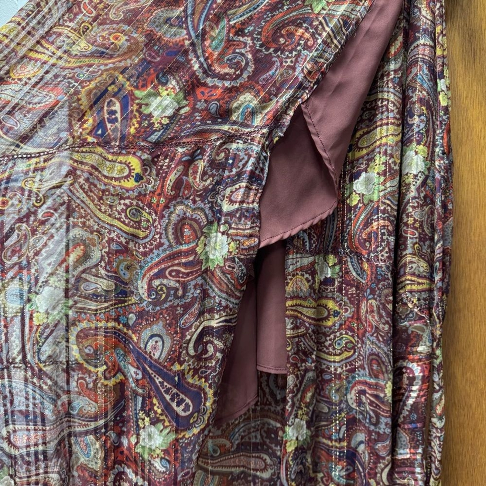 Love Sam Love the Label Anthropologie Moroccan Paisley Wrap Dress Large L