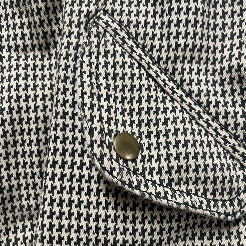 Куртка-бомбер Warehouse на молнии мужская 10 белая черная гончая - Изображение 4 из 4