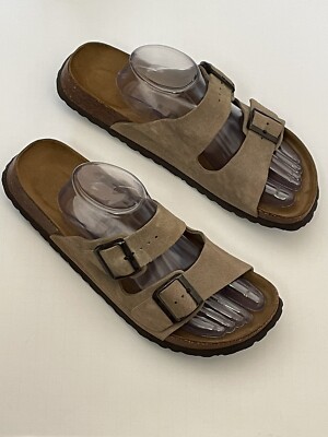 Birkenstock Betula 44 M 11 Narrow Beige Suede Slip In Slides