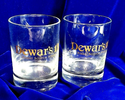 Dewar's 12 ''Finest Scotch'' Rocks Glasses (Set of 2)