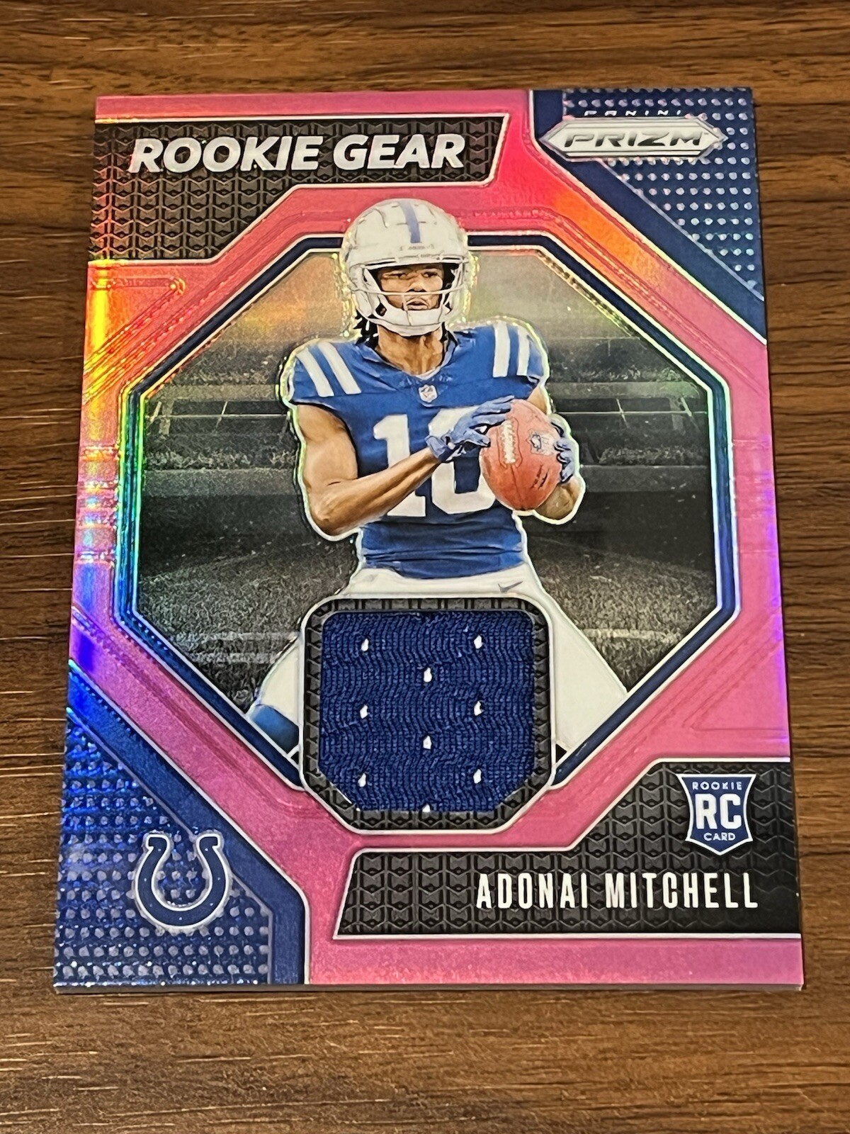 Adonai Mitchell 2024 Prizm Football RC #RG-AML Rookie Gear Pink Prizm Colts