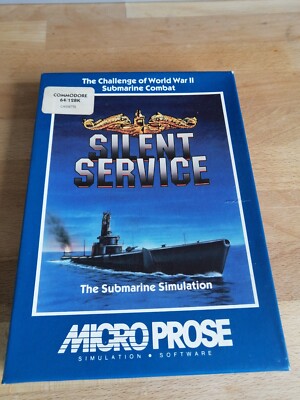 Commodore 64/128 Spiel (Band) - Silent Service - 1985 - funktioniert! - Selten!
