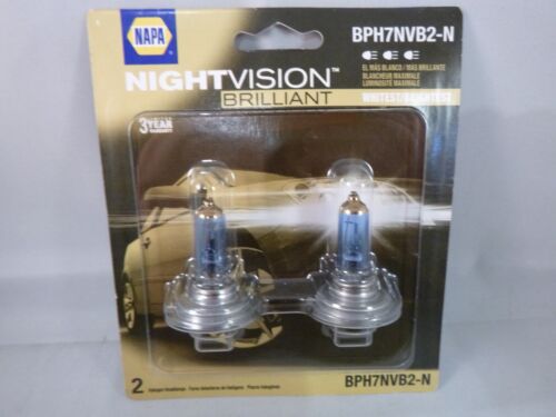 NEW NAPA  Nightvision Brilliant Halogen Headlamps BPH7NVB2-N Bulbs - Picture 1 of 2