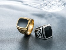 Celtic Revival Stainless Steel Celtic Trinity Knot Cross with Triquetra Ring