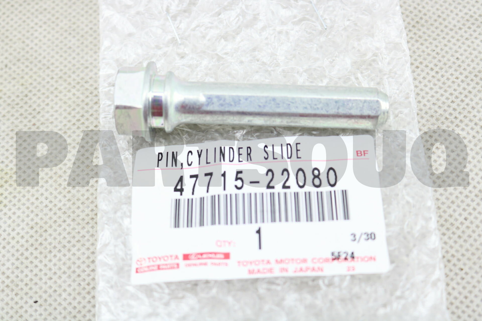 4771522080 Genuine Toyota PIN, CYLINDER SLIDE(FOR REAR DISC BRAKE 