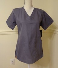 Carhartt - Multi-Pocket V-Neck Scrub Top - Size S / Gray
