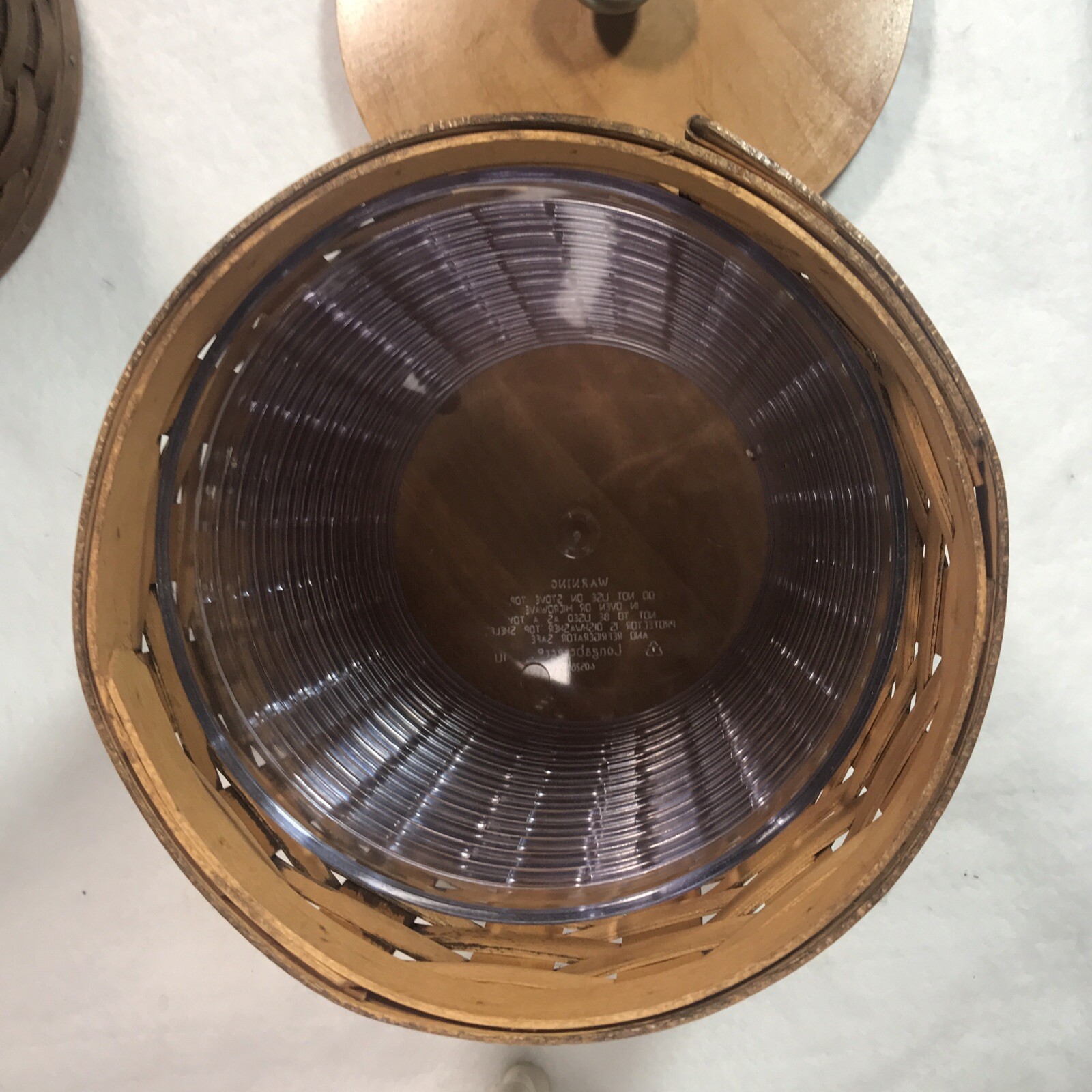 Longaberger Canister Woven Basket Set Of 4 w/Inserts eBay