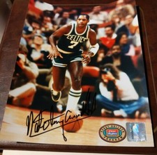 Nate Tiny Archibald Signed Basketball photo 8 X 10 Boston Celtics autographed