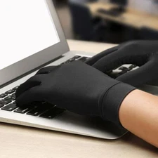 Copper Compression Gloves Gym Arthritis Carpal Tunnel Hand Support Pain Relief ~