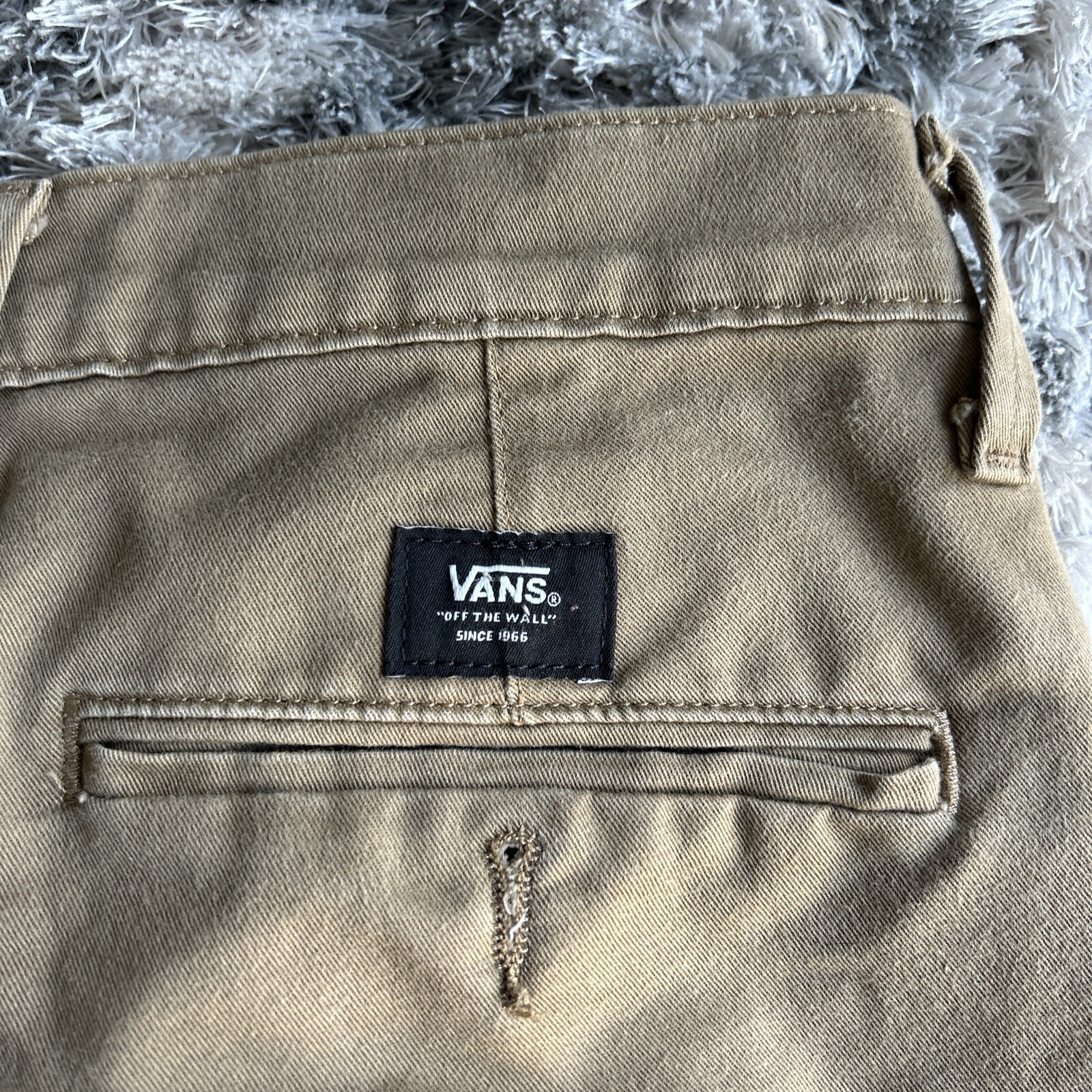 Vans Pants Mens 28 Beige Brown Regular Fit Authentic Chino Skateboarding 28