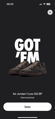 Jordan 1 Retro Low OG SP Travis Scott