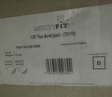 Image of BAXI CONCEALED BEND KIT 45 DEGREE PAIR 70/110MM 241689 BNIB