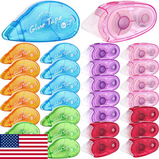 Geyee 30 Permanent Double Sided Tape Rollers 0.3 x 315" Craft Adhesive