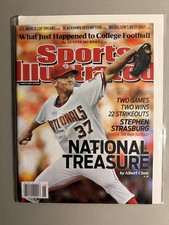 Stephen Strasburg 06/21/10 Sports Illustrated NO LABEL Excellent Washington Nats