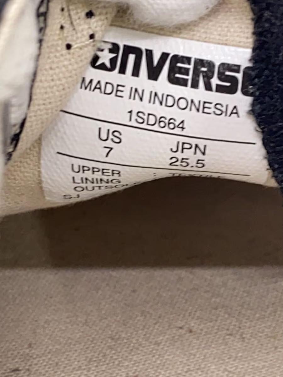 Converse Low Cut Sneakers 25.5Cm Blk 1Sd664 LlL16 thumbnail 5