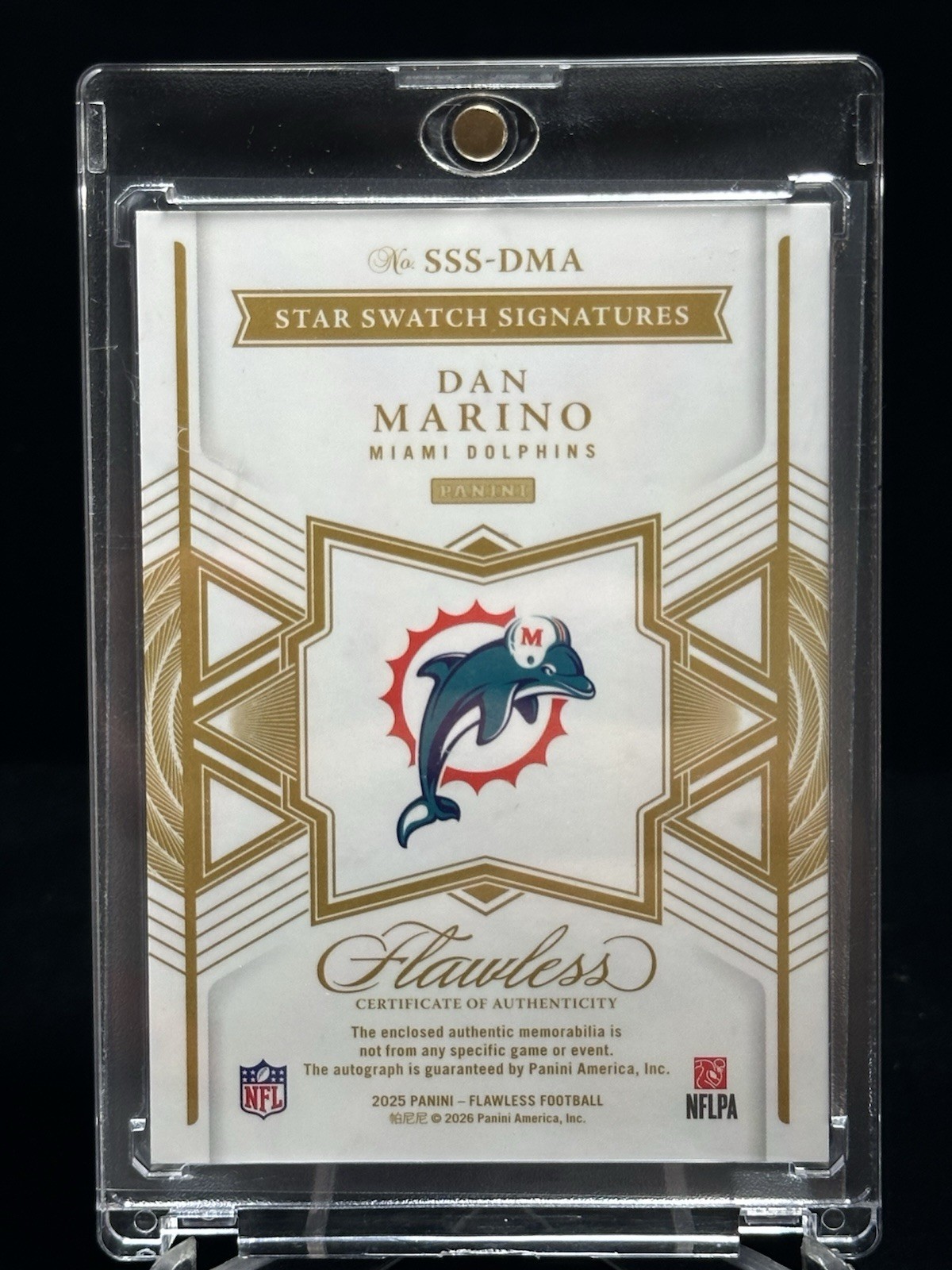 2025 PANINI FLAWLESS DAN MARINO #21 STAR SWATCH PATCH AUTO 1/25 (eBay 1/1) view 2