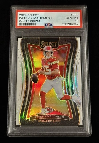 Patrick Mahomes 2024 Select Suite Level White Prizm #’d/35 PSA 10 GEM MINT
