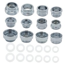 12 Pieces Faucet Adapter Kit Kitchen Aerator Male To Female Male Faucet Water