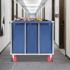 Commercial Laundry Cart Rolling Laundry Hamper for Home Hotels 260lbs Capacity