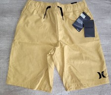 Hurley Pebble Beige Quick Dry Performance Hybrid Shorts Boys Size 8 M NWT
