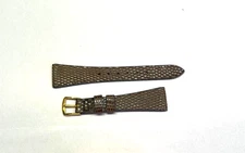 16mm Short Brown Genuine Lizard Watch Band - USA