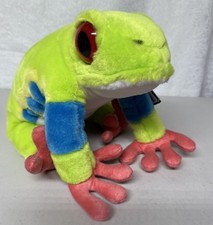 Wild Republic Soft Colorful Tree Frog 12" Plush Stuffed Animal Toy W