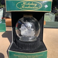 Holiday Radiance Santa IIlluminated Fine Glas...