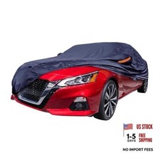 Heavy Duty Waterproof Car Cover - All-Weather UV for Sedan 201"-207" Navy Blue