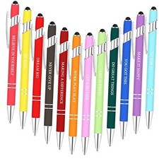 12 Pcs Inspirational Pens Bulk Funny Assorted Color Motivational Style