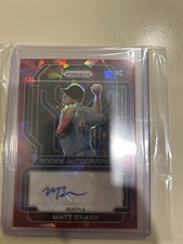 Matt Brash RC Auto 2022 Prizm Purple Cracked Ice /25 Mariners SSP