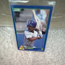 SCORE 1989 100 Hottest Rookies Greg Briley Seattle Mariners Rookie Card #54. rookie card picture