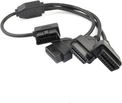 OBD2 Splitter CableOBD-II Extension Cable1 Male to 3 Female Car Diagnostic Ex...