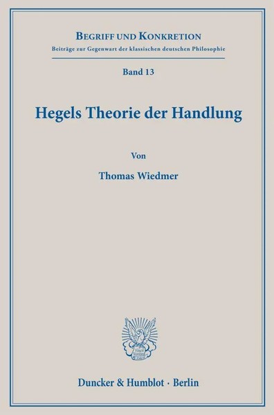 Hegels Theorie Der Handlung | Thomas Wiedmer | Deutsch | Taschenbuch | 301 S.-image