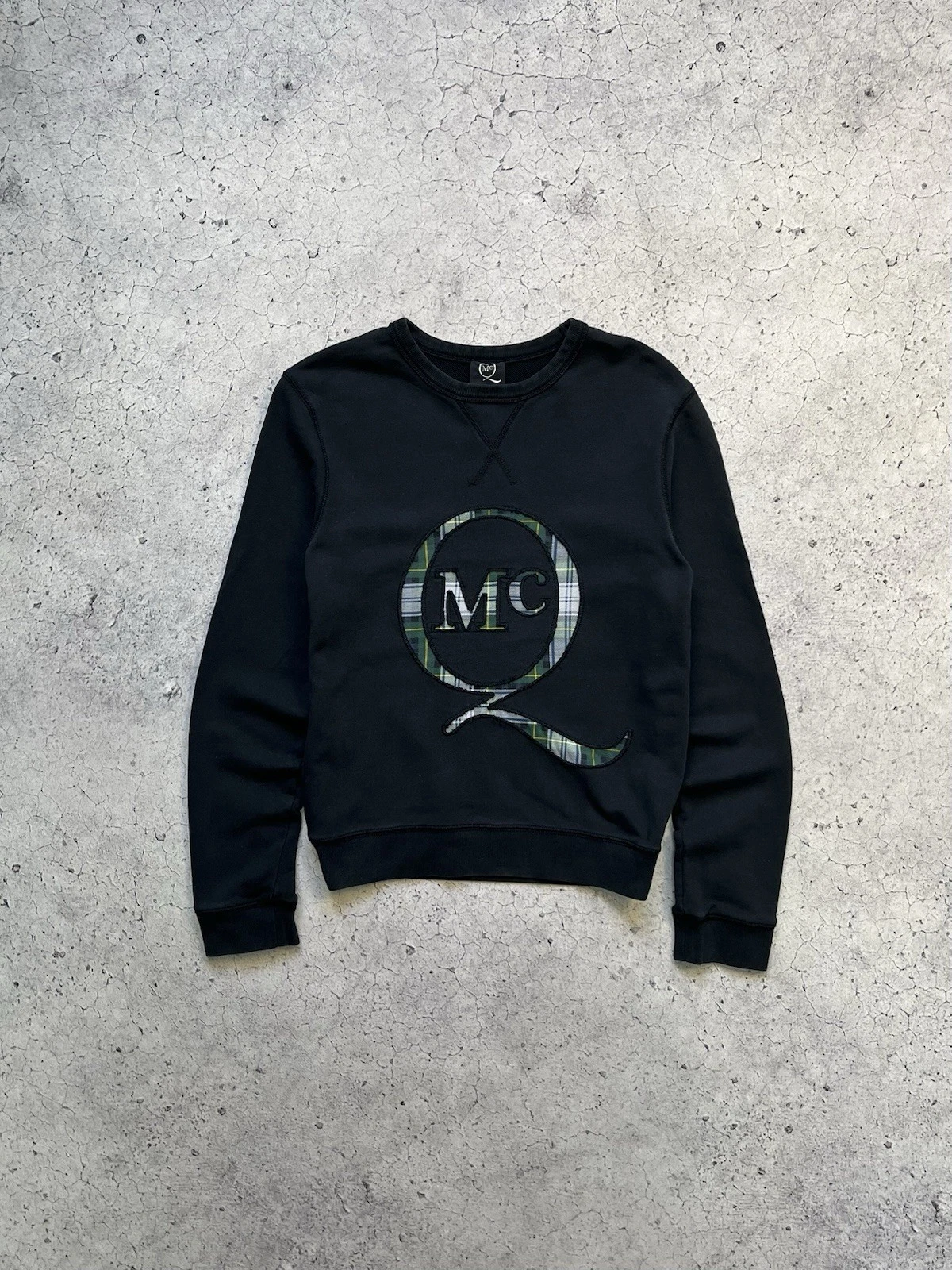 Felpa girocollo Alexander McQueen con dettaglio tartan taglia S