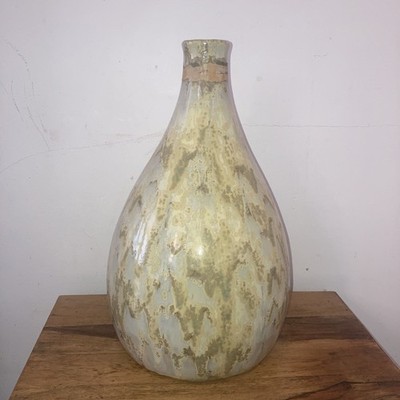 Pier One Imports Salz glasierte große koreanische Keramikflasche Vase 15'' hoch