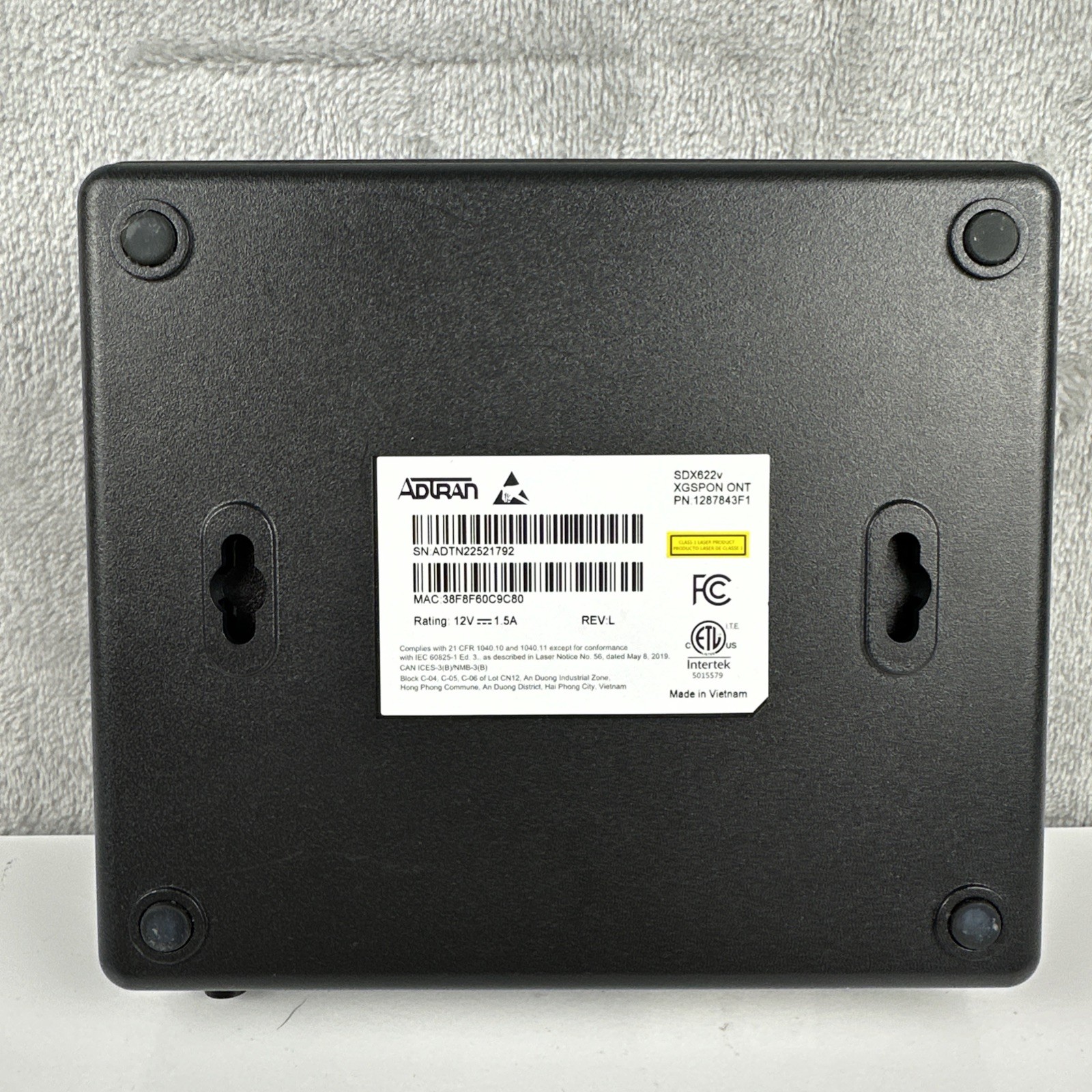 AdTran SDX622v XGSPON Fiber Optic Terminal ONT 10GE 1287843F1