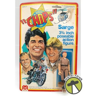CHiPs Sarge 3.75'' Poseable Action Figure 1977 Mego Corp No. 08010/3