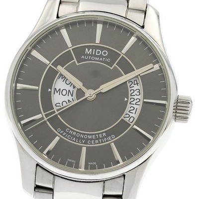 Mido Baroncelli Day-Date Automatic Gray Dial Steel Watch M001431 40mm