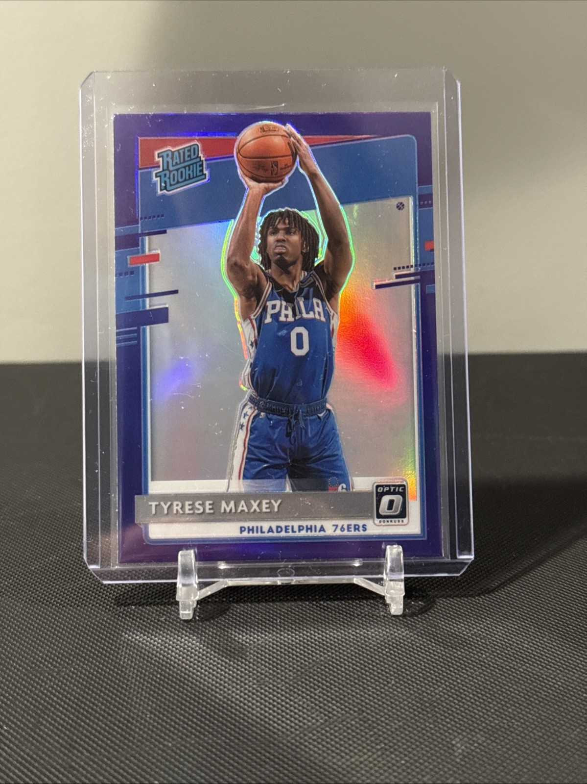 2020-21 Donruss Optic Tyrese Maxey Purple Rated Rookie #171 #76ers