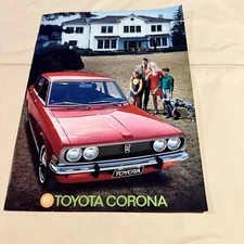 Rare Vintage Toyota Corona Sedan Car Advertising Sales Brochure Catalog