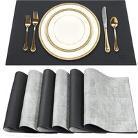 Tischsets Platzsets 6Er-Set Lederoptik Abwaschbar FüR Esszimmer KüChe 5,06 StüCk